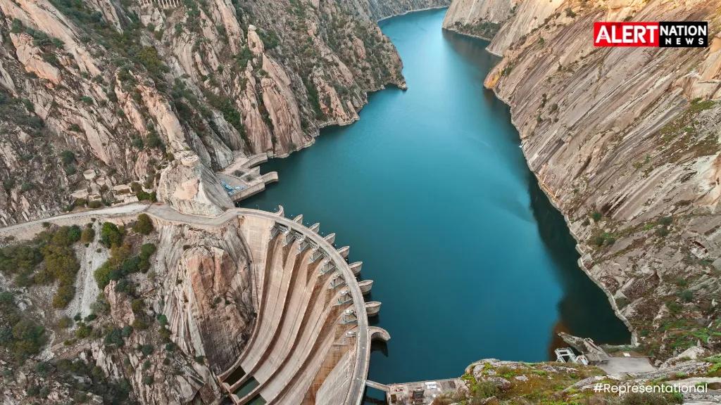 Water Dam in between mountains